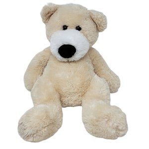 Animal Adventure Teddy Bear 20" Stuffed Plush Animal White Brown Eyes